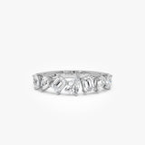 1.05 Ctw 14K Mixed Shape Lab Grown Diamond Ring - Aiko 14K White Gold Ferkos Fine Jewelry