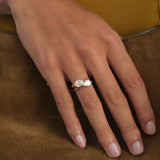 2.00 Ctw 14k Oval & Pear Lab Grown Diamond Unique Toi et Moi Ring - Vesta Ferkos Fine Jewelry