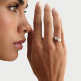 2.00 Ctw 14k Oval & Pear Lab Grown Diamond Unique Toi et Moi Ring - Vesta Ferkos Fine Jewelry