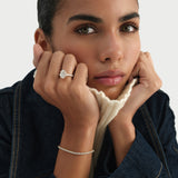 2.50 CTW 14K Oval Shape Lab Grown Diamond Pave Band Engagement Ring - Polly Ferkos Fine Jewelry