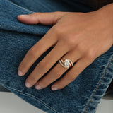 2.35 CTW 14K Marquise Shape Unique Lab Grown Diamond Engagement Ring - Celia Ferkos Fine Jewelry