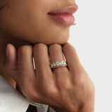 1.50 CTW 14K Unique Lab Grown Diamond Five Stone Wedding Band - Coco Ferkos Fine Jewelry