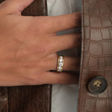 1.50 CTW 14K Unique Lab Grown Diamond Five Stone Wedding Band - Coco Ferkos Fine Jewelry