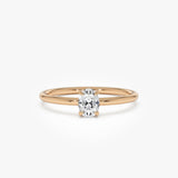 0.25 Ctw 14K Oval Shaped Lab Grown Diamond Solitaire Ring - Jollie Ferkos Fine Jewelry