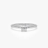 0.25 Ctw 14K Oval Shaped Lab Grown Diamond Solitaire Ring - Jollie 14K White Gold Ferkos Fine Jewelry