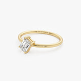 0.50 CTW 14K Emerald Cut Lab Grown Diamond Solitaire Ring - Gigi Ferkos Fine Jewelry