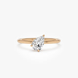 0.50 CTW 14K Pear Shape Lab Grown Diamond Stacking Ring - Estee Ferkos Fine Jewelry