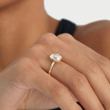 3 CTW 14k Old Mine Cushion Cut Hidden Halo Lab Grown Diamond Engagement Ring - Nora Ferkos Fine Jewelry