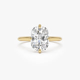 3 CTW 14k Old Mine Cushion Cut Hidden Halo Lab Grown Diamond Engagement Ring - Nora 14K Gold Ferkos Fine Jewelry