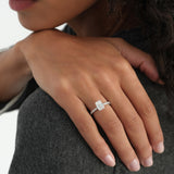 1.95 ctw 14K Gold Emerald Cut Lab Grown Diamond Pave Engagement Ring Ferkos Fine Jewelry