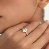 1.95 ctw 14K Gold Oval Lab Grown Diamond Pave Engagement Ring Ferkos Fine Jewelry