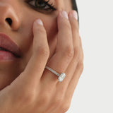 1.95 ctw 14K Gold Oval Lab Grown Diamond Pave Engagement Ring Ferkos Fine Jewelry