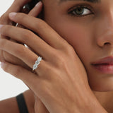 1.50 ctw 14K Gold Round Lab Grown Diamond Three Stone Ring Ferkos Fine Jewelry