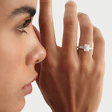 2.90 ctw 14K Emerald Cut Lab Grown Diamond Engagement Ring with Tapered Baguettes Ferkos Fine Jewelry