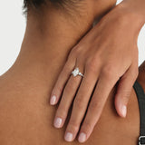 2.82 ctw 14K Gold Marquise Lab Grown Diamond Three Stone Engagement Ring Ferko's Fine Jewelry