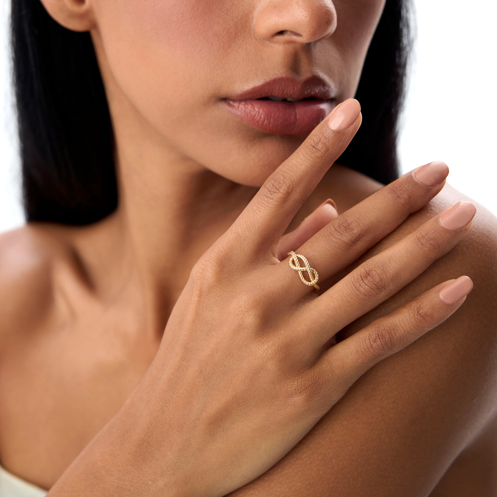14K Twist Rope Infinity Knot Ring – Ferkos Fine Jewelry