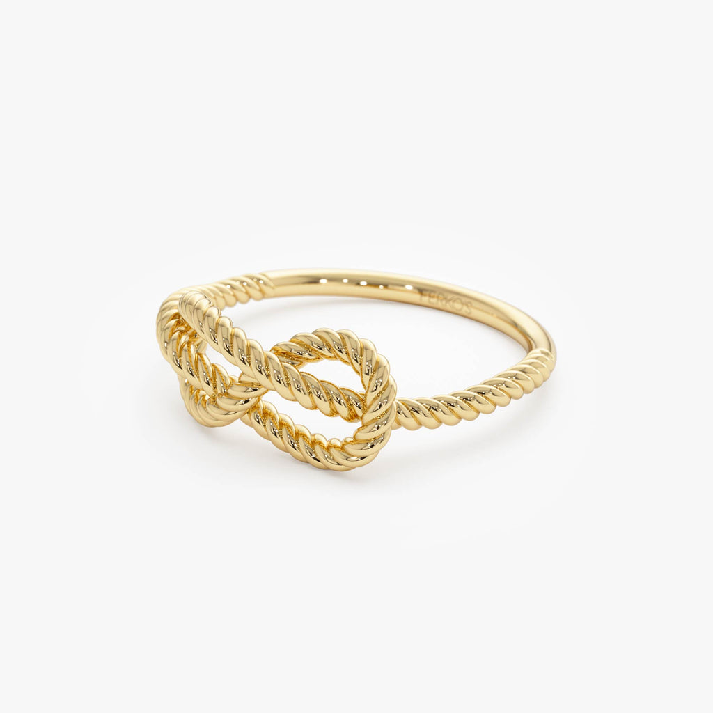 14K Twist Rope Infinity Knot Ring – Ferkos Fine Jewelry