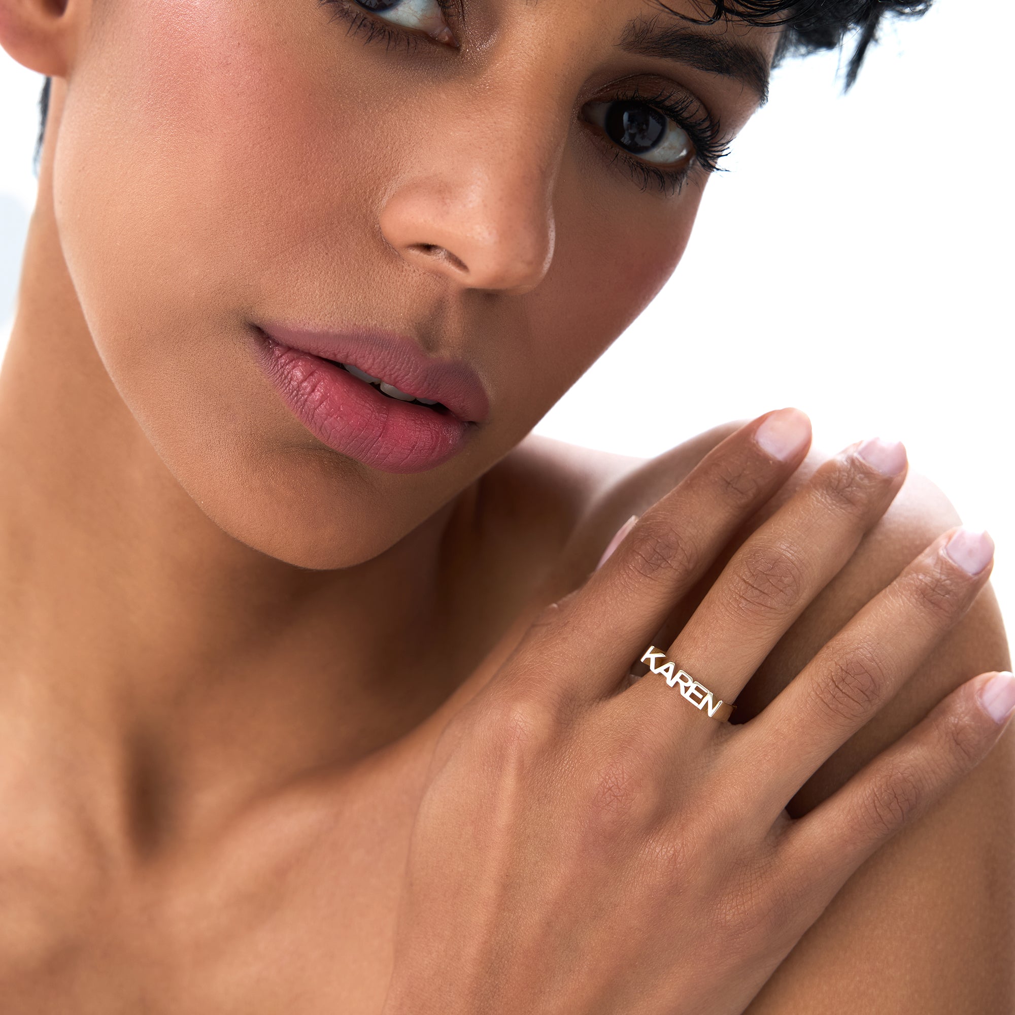 14K Personalized Bold Gold Nameplate Ring Ferkos Fine Jewelry