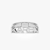 14K Personalized Bold Gold Nameplate Ring Ferkos Fine Jewelry
