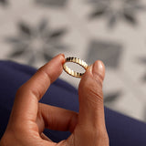 14K Gold Twisted Bold Band Ring Ferkos Fine Jewelry