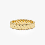 14K Gold Twisted Bold Band Ring 14k Gold Ferkos Fine Jewelry