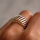14k Gold Wide Cage Band Ring Ferkos Fine Jewelry