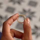 14k Gold Wide Cage Band Ring Ferkos Fine Jewelry