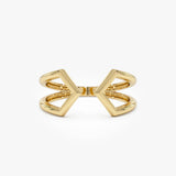 14k Modern Geometric Open Band Ring 14k Gold Ferkos Fine Jewelry