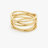 14k Multi-Intertwine Band Crossover Statement Ring Ferkos Fine Jewelry