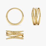 14k Multi-Intertwine Band Crossover Statement Ring Ferkos Fine Jewelry