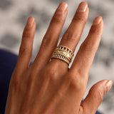 14k Double Rope Link Band Ring Ferkos Fine Jewelry