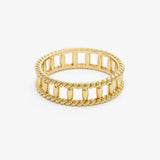 14k Double Rope Link Band Ring Ferkos Fine Jewelry