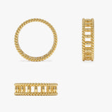 14k Double Rope Link Band Ring Ferkos Fine Jewelry