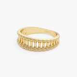 14K Sculptural Wide Band Ring Ferkos Fine Jewelry