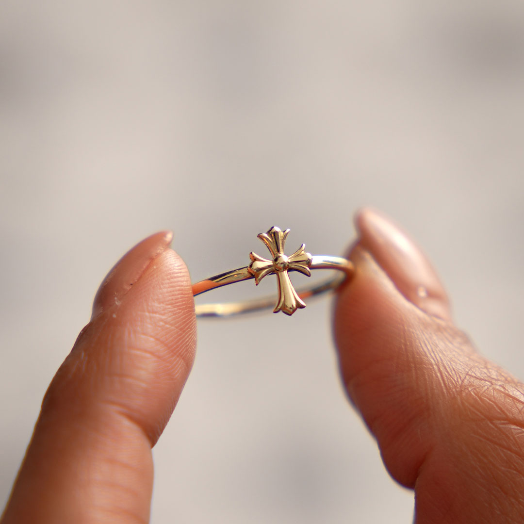 14K Chrome Hearts Cross Band Ring – Ferkos Fine Jewelry