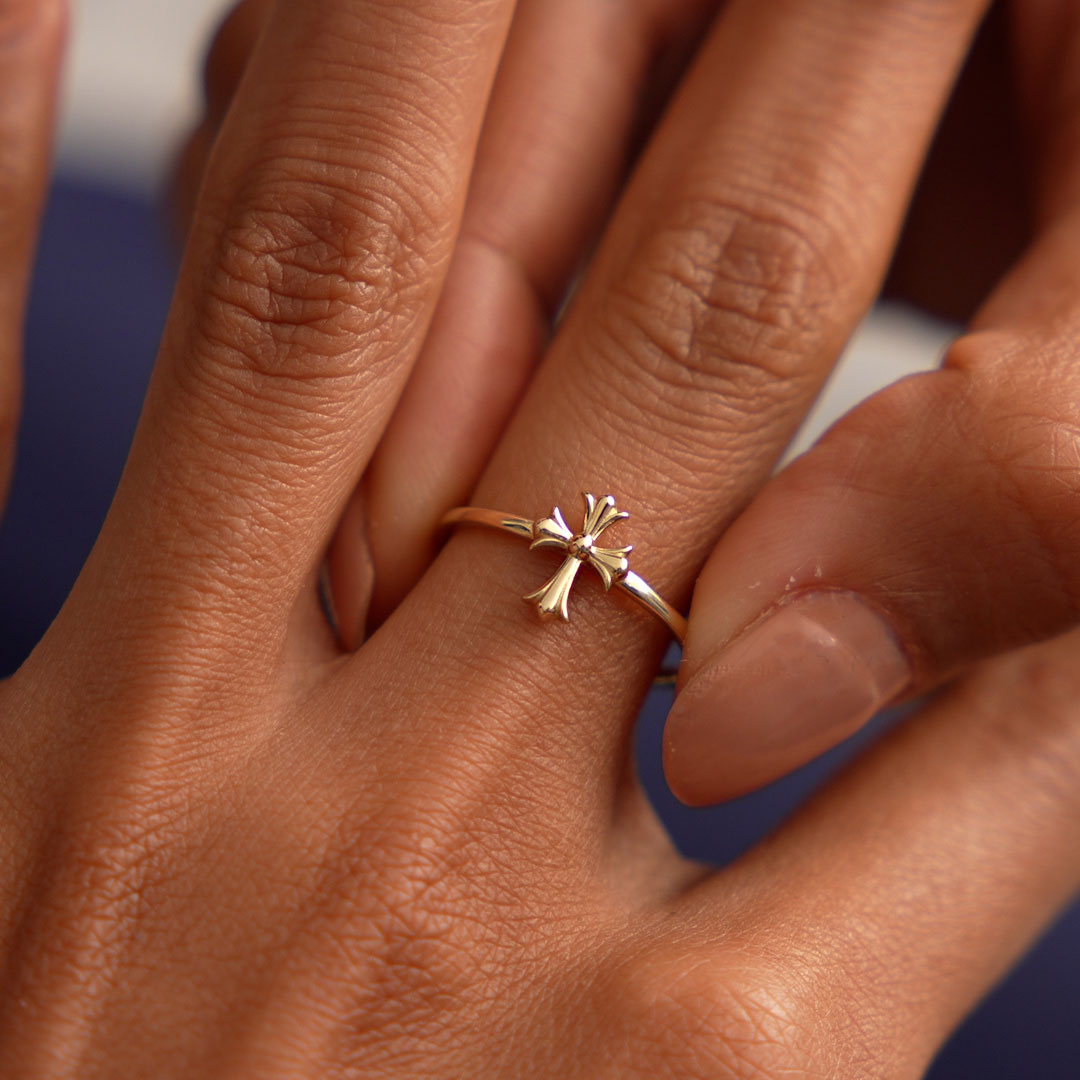 14K Chrome Hearts Cross Band Ring Ferkos Fine Jewelry