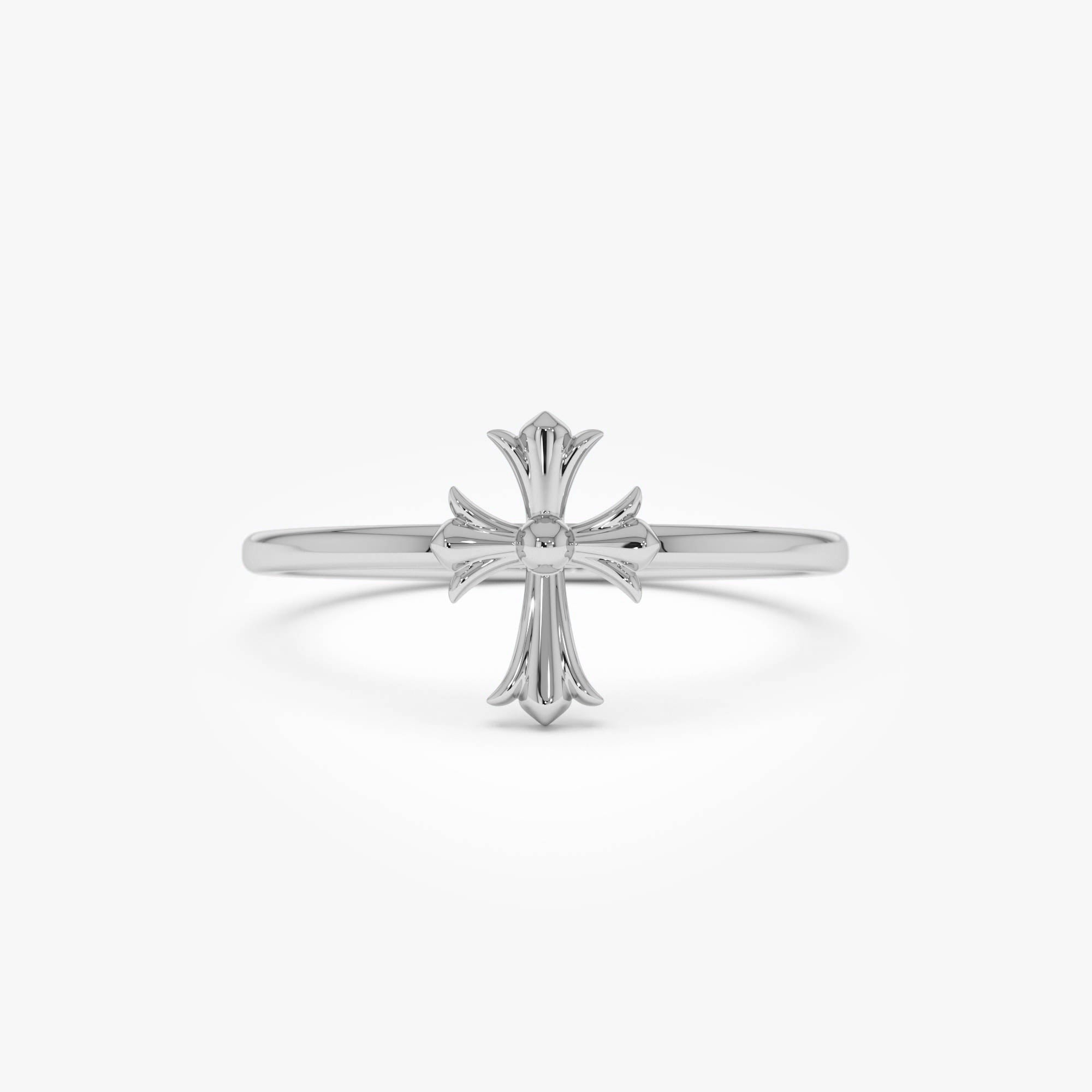 14K Chrome Hearts Cross Band Ring Ferkos Fine Jewelry