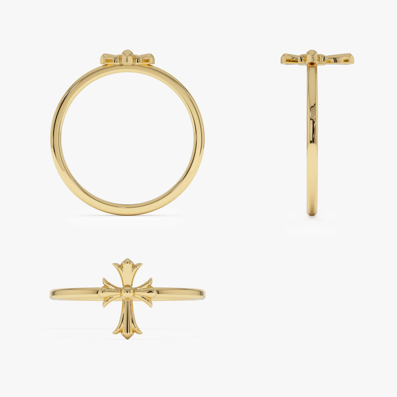 14K Chrome Hearts Cross Band Ring – Ferkos Fine Jewelry