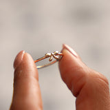 14k Plain Gold Balloon Bow Ring Ferkos Fine Jewelry