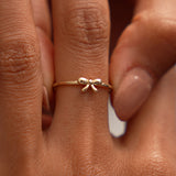 14k Plain Gold Balloon Bow Ring Ferkos Fine Jewelry