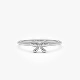 14k Plain Gold Balloon Bow Ring Ferkos Fine Jewelry