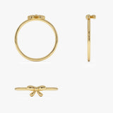 14k Plain Gold Balloon Bow Ring Ferkos Fine Jewelry