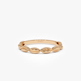 14K Oval Link Band Ring 14k Rose Gold Ferkos Fine Jewelry