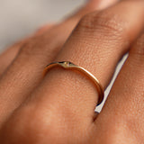 14K Gold Diamond Shape Initial Ring Ferkos Fine Jewelry