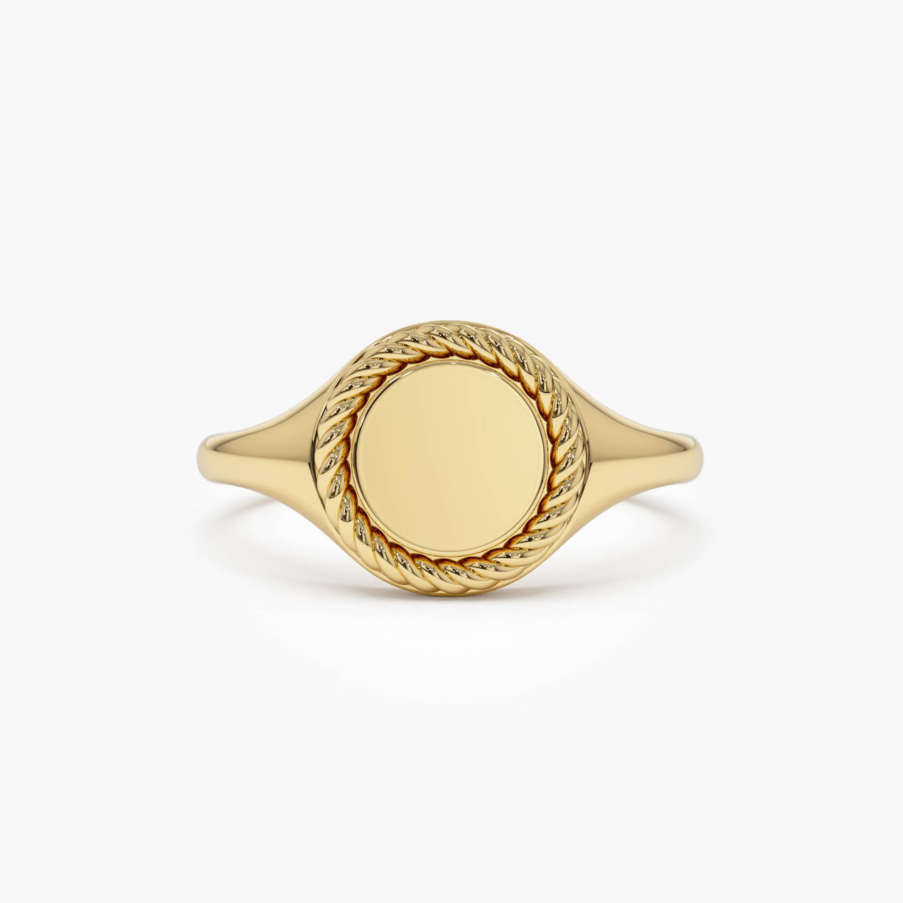 14K Rope Border Oval Signet Ring – Ferkos Fine Jewelry
