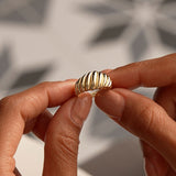 14k Gold Swirl Dome Bold Statement Ring Ferkos Fine Jewelry