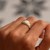 14k Gold Swirl Dome Bold Statement Ring Ferkos Fine Jewelry