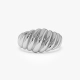 14k Gold Swirl Dome Bold Statement Ring Ferkos Fine Jewelry
