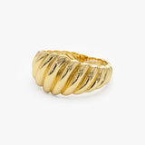 14k Gold Swirl Dome Bold Statement Ring Ferkos Fine Jewelry