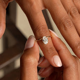 1.00 Ctw 14k Oval Shaped Lab Grown Diamond Elevated Basket Solitaire Ring – Irena Ferkos Fine Jewelry